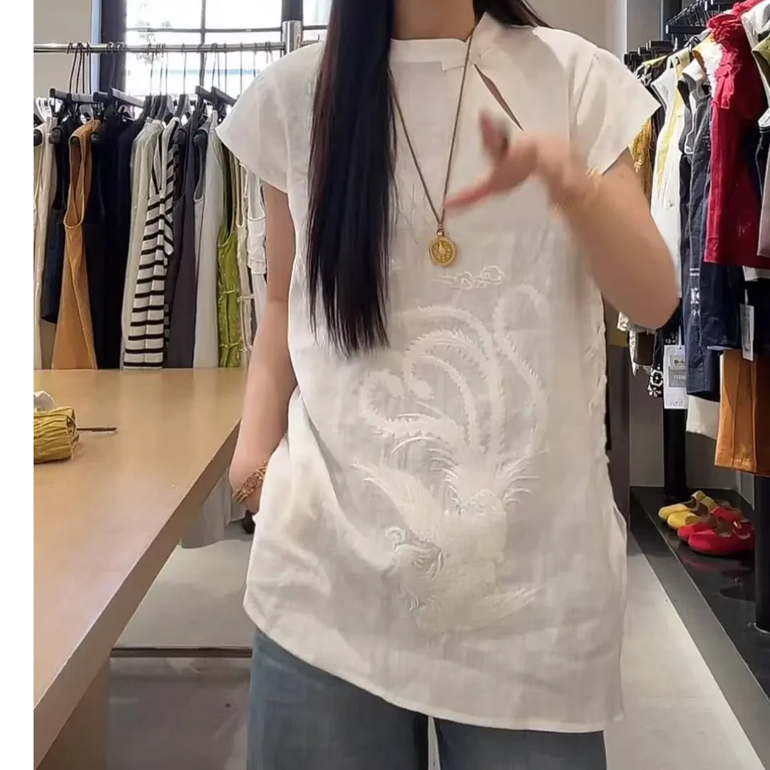 SU 新中式国风斜襟有袖上衣 H0360