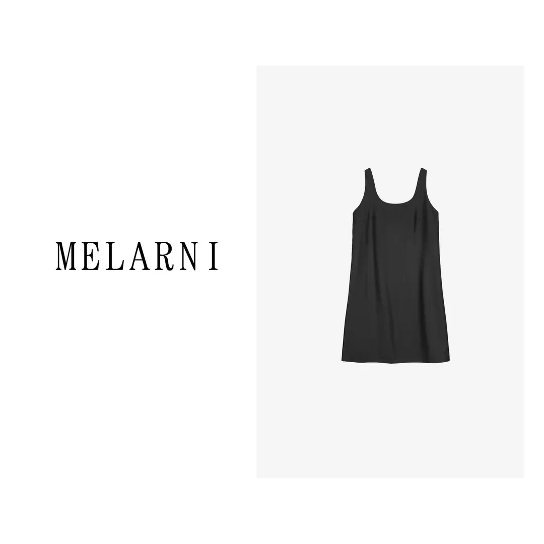 【MELARNI】简约气质时尚休闲轻奢百搭连衣裙MLN10405
