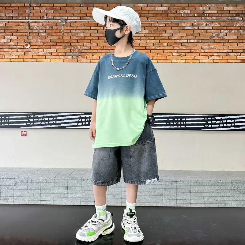 男童夏装套装2025新款儿童装中大童酷帅气运动薄款男孩夏季夏款潮