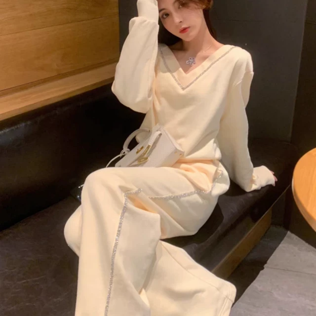 御姐气质卫衣套装女春秋季新款洋气减龄休闲运动阔腿裤炸街两件套