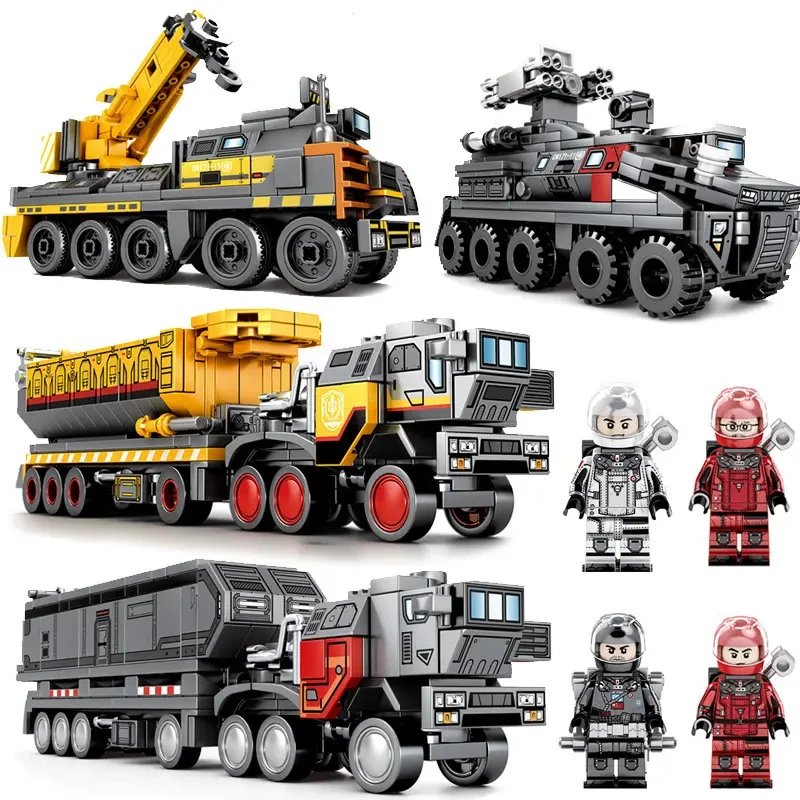 积木流浪地球运输车工程车亲子儿童益智拼搭玩具男孩生日礼物六一