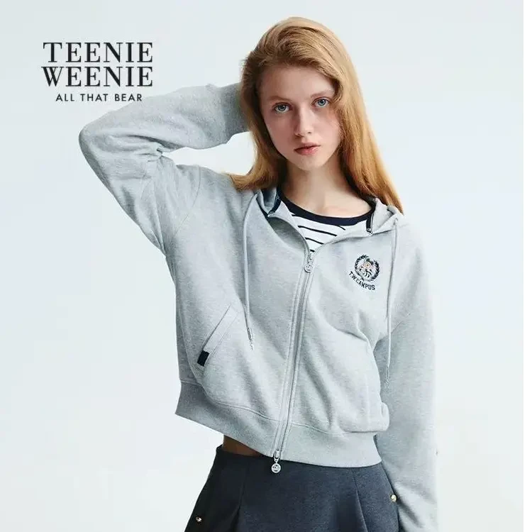 Teenie Weenie刺绣连帽街头风卫衣百搭上衣失序混搭风TTMZ253801P