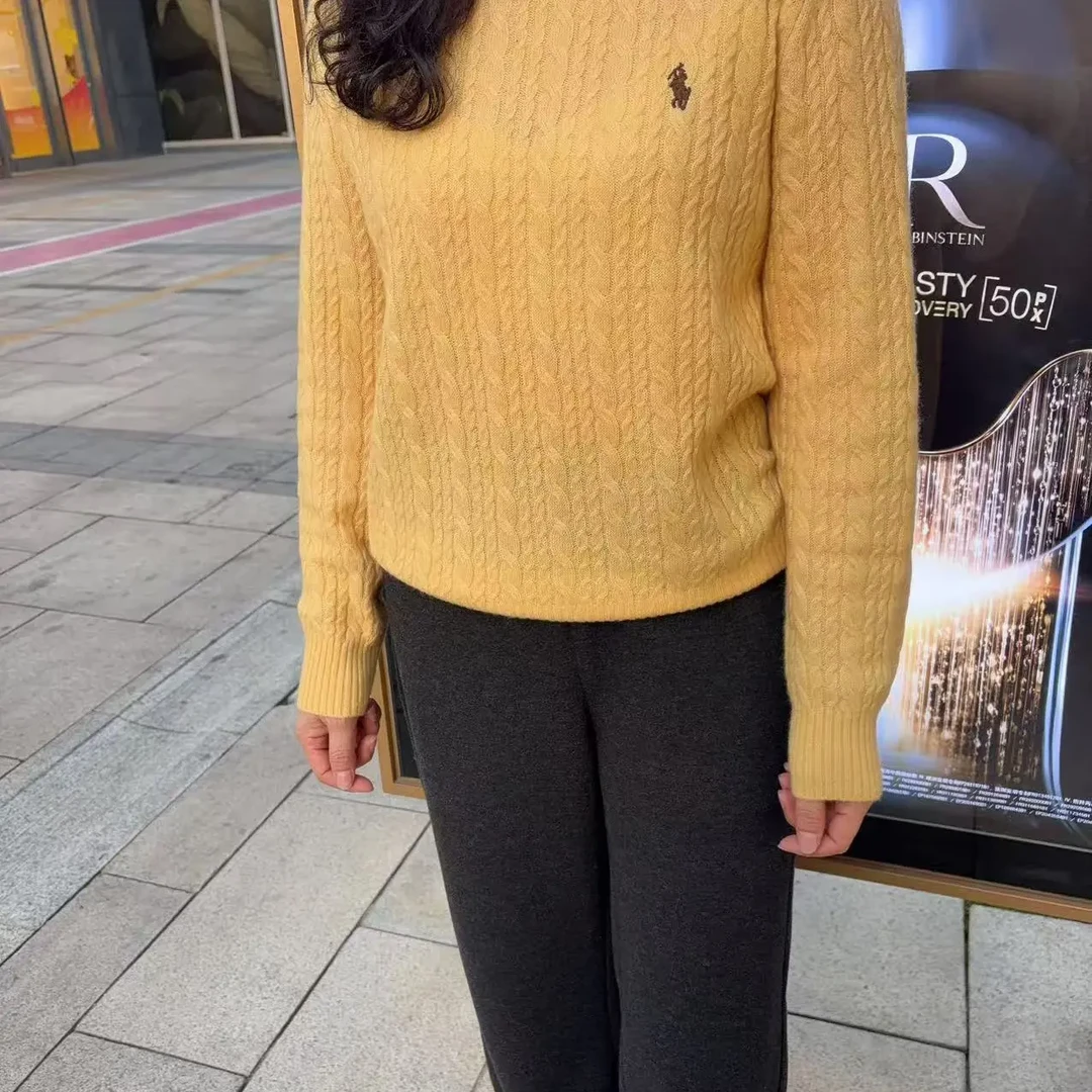 AG.BELLY/贝莉服饰秋冬韩系慵懒圆领麻花套头毛衣