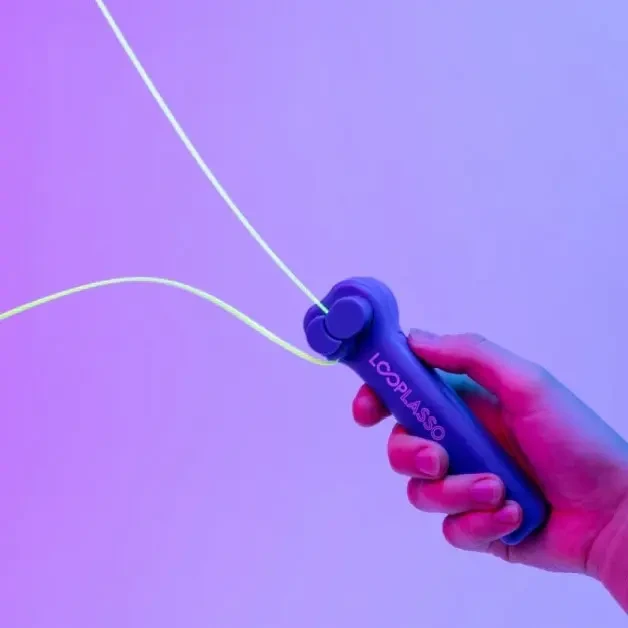 【现货】解压夜光绳者电动套绳索绳子发射器玩个毛线枪电动夜光玩