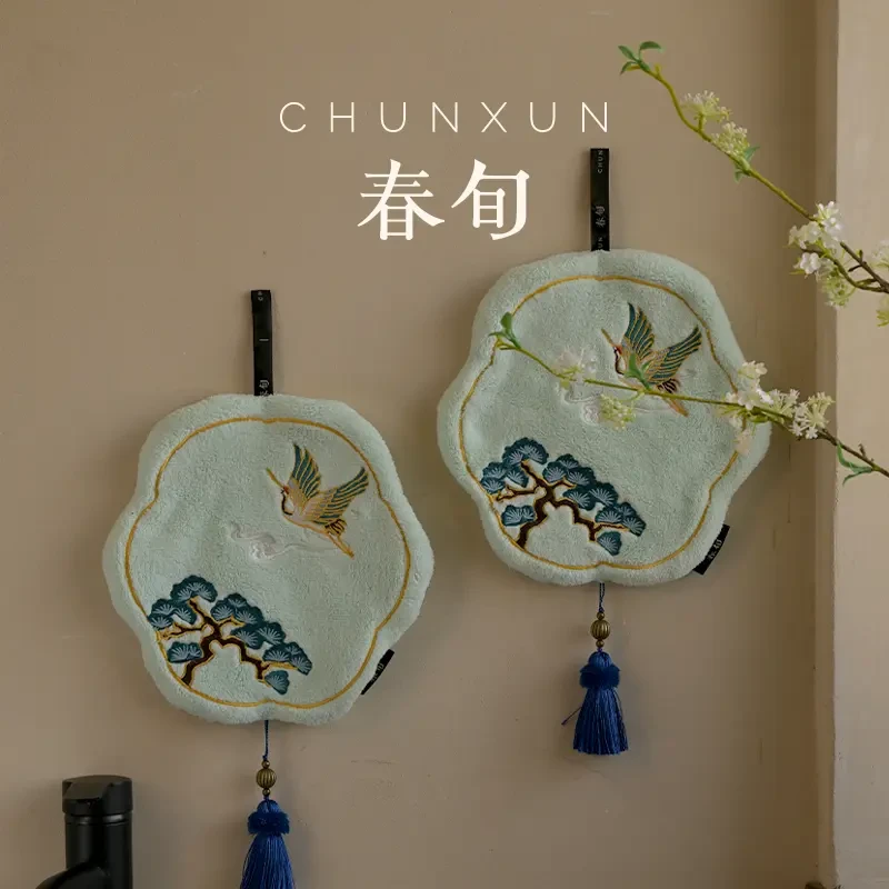 春旬中式擦手巾挂式高定款超强吸水加厚不发臭厨房卫生间擦手帕T