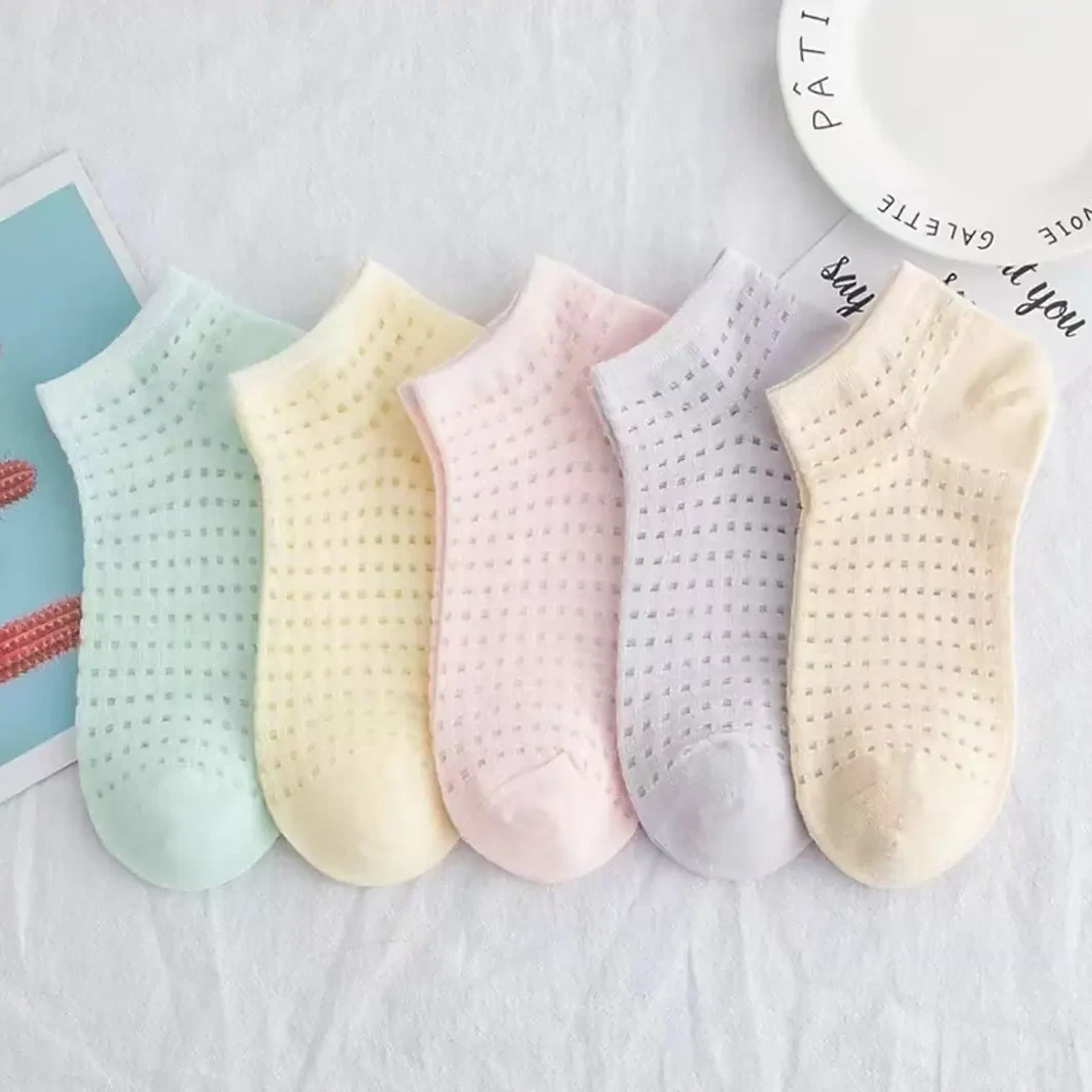 夏季薄款洞洞袜袜子透气吸汗低帮夏天女士浅口短筒网眼春夏防臭
