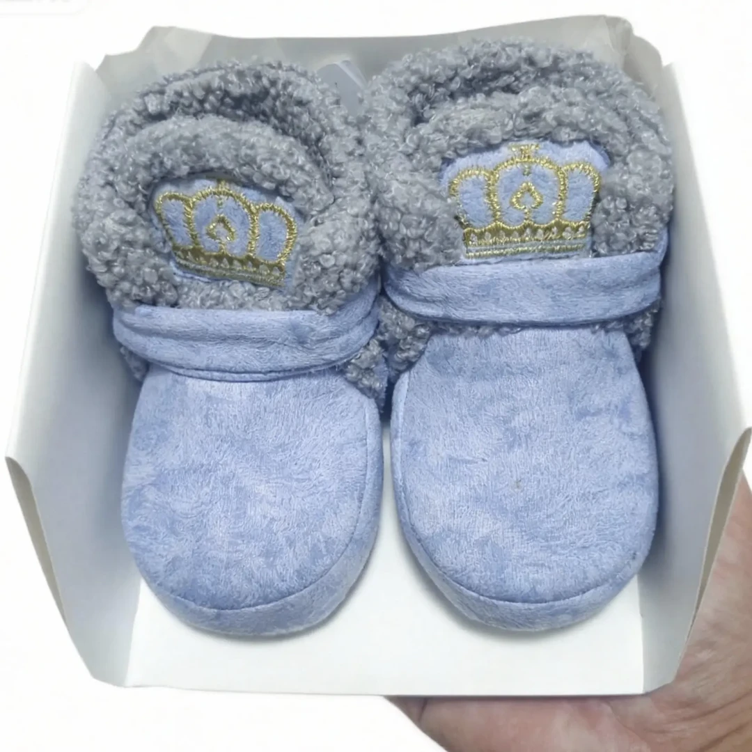 秋冬季婴儿软底学步鞋加绒加厚保暖防滑防掉男女宝宝棉鞋0-1岁