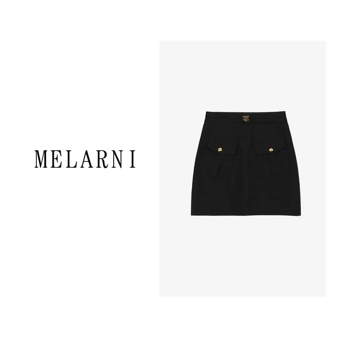 【MELARNI】柔软舒适简约百搭半身裙MLN10733