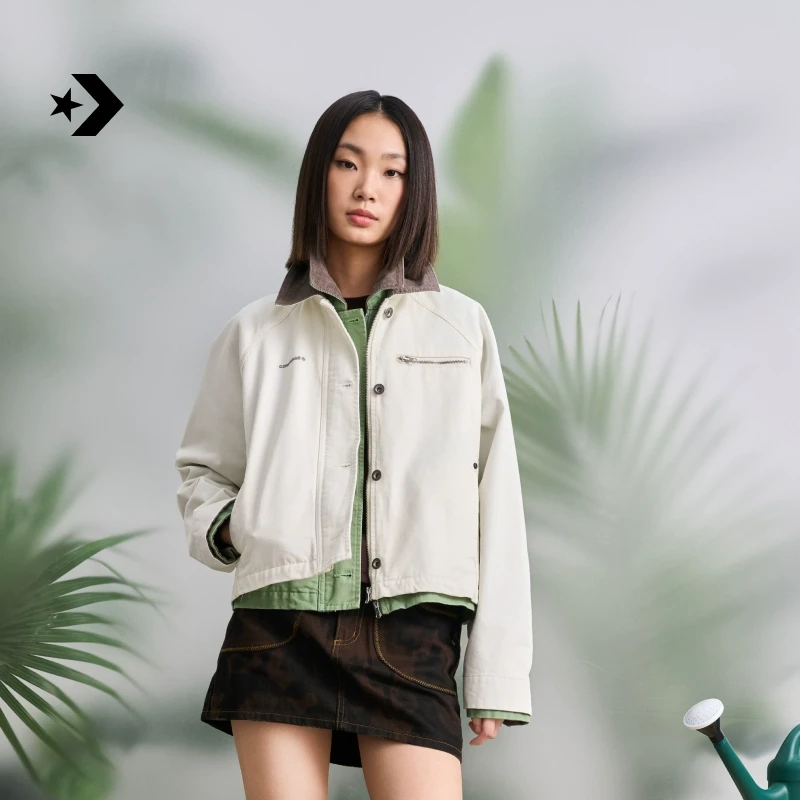 匡威春日外套女翻领多口袋叠穿上衣CONVERSE 10028466