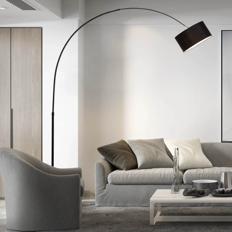 钓鱼灯落地灯客厅沙发边北欧设计感意式极简长臂高级感立式现代风