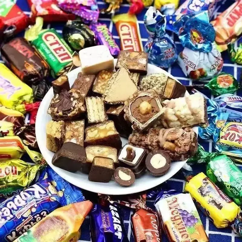 【纯正进口】俄罗斯高端巧克力混合糖多种口味糖果年货零食500克/袋