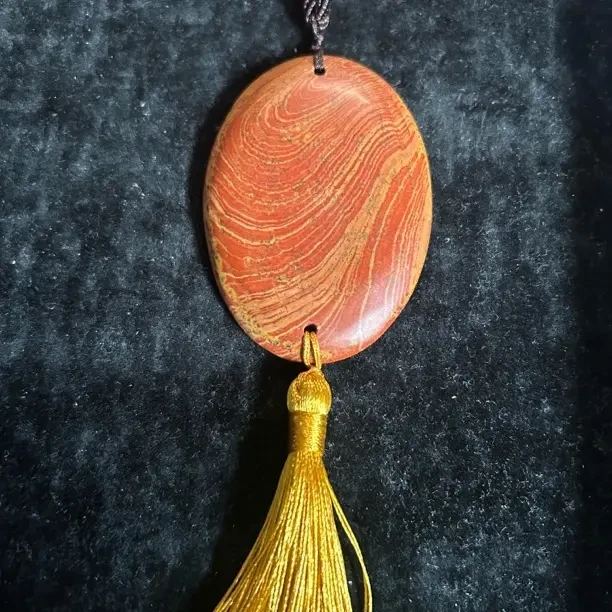 泗滨砭石纯手工按摩刮痧眼罩流苏刮板