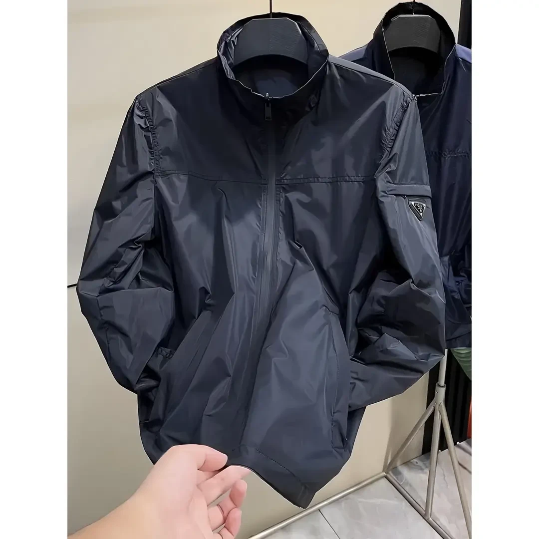 特大码300斤欧货潮牌休闲工装夹克外套男女秋冬新款宽松立领上衣