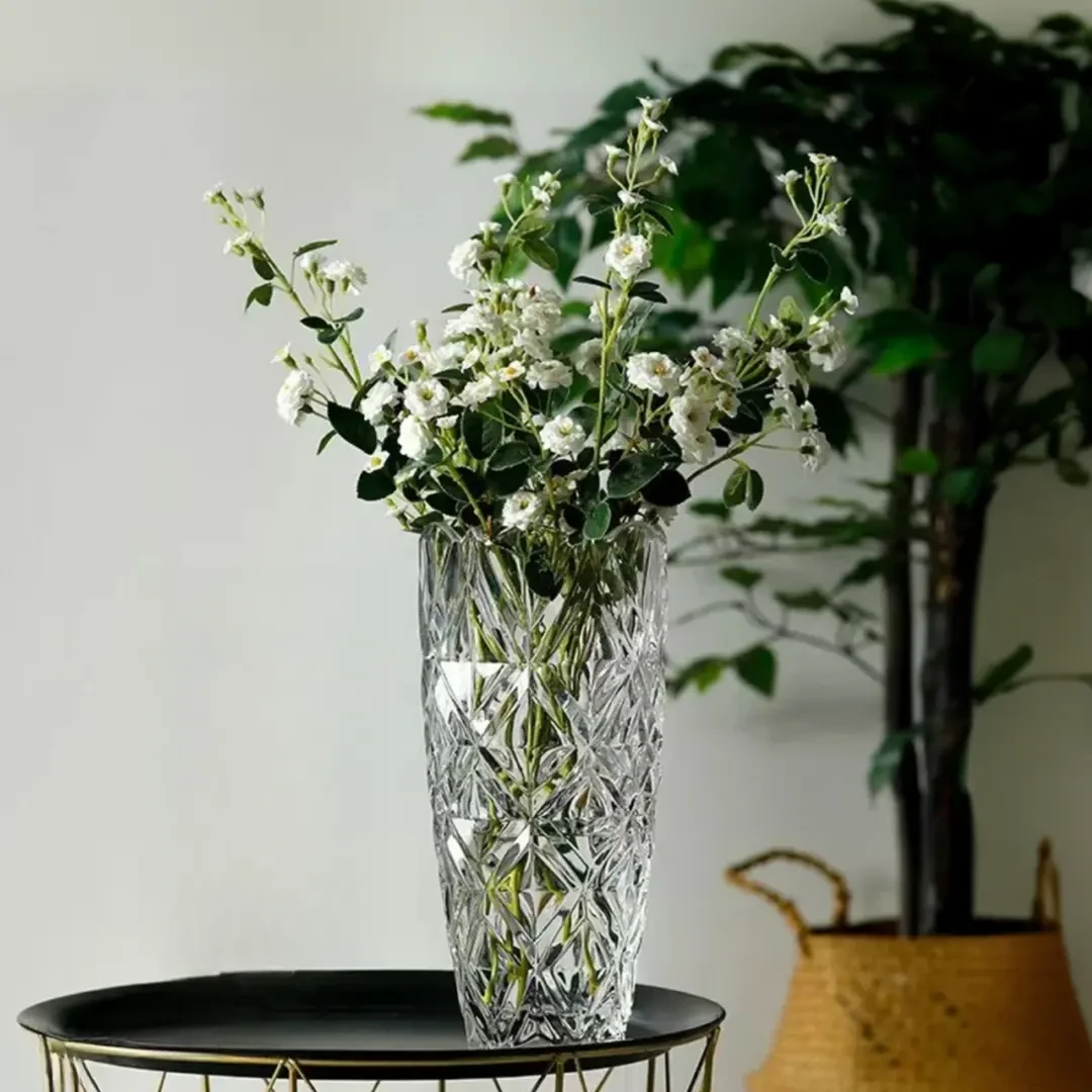 【洛神花瓶】ins高级感水晶加厚玻璃花瓶客厅餐桌水培鲜花摆件A862