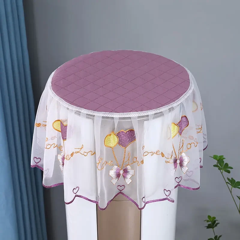 通用空调顶罩柜机圆形盖布圆柜机防尘罩蕾丝立式圆柱客厅开机A230