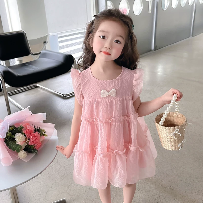 YeeHoO英氏【断码】女童连衣裙夏季2025新款洋气夏天粉嫩女孩女宝宝