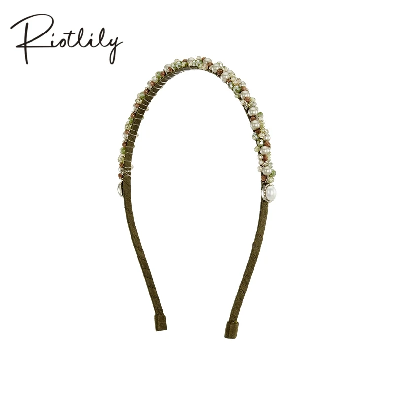 RiotLILY/艾特里里飞鸟集系列发箍手工编织彩色串珠浪漫细头箍