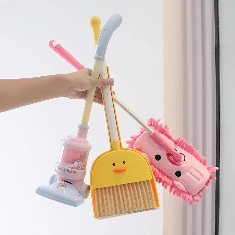 小蛋黄鸭扫帚儿童拖布簸箕宝宝吸尘器扫把早教益智过家家玩具