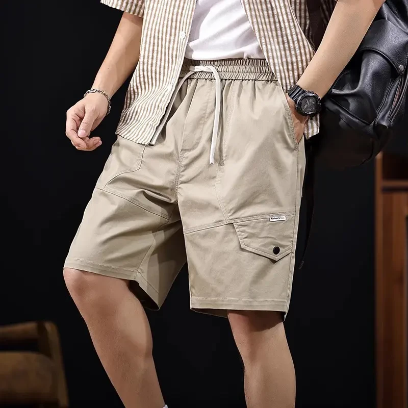 Cebrodz天丝冰感工装休闲短裤男2025新款夏季外穿宽松男士休闲裤