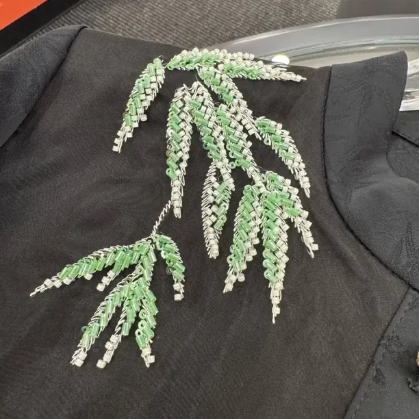 無一——新中式时尚新款百搭网纱竹衬衫