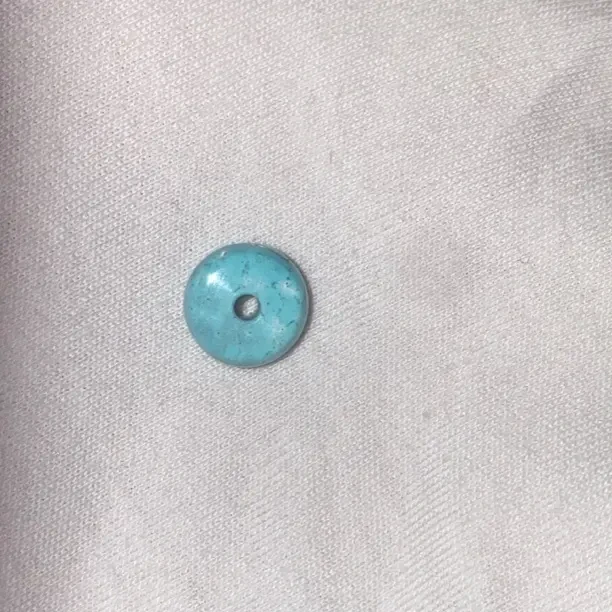 原矿纯天然无优化高瓷蓝面包圈1×4.5mmDIY配串百搭