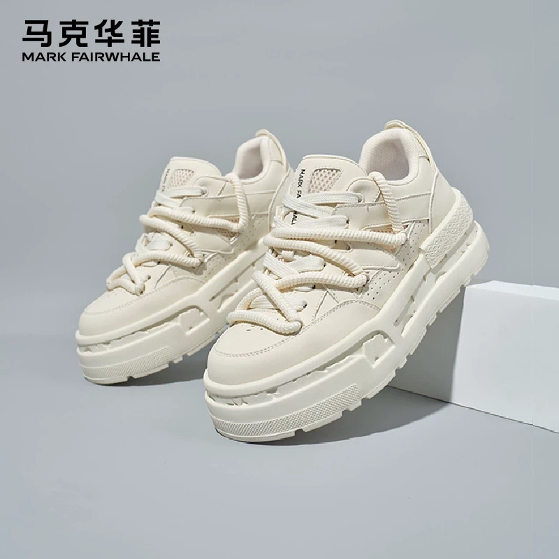 马克华菲休闲鞋男款2025正品新款厚底增高运动鞋时尚百搭潮流板鞋