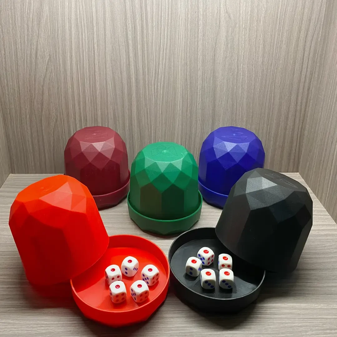 网红KTV骰子酒吧骰盅夜店色盅摇色子筛盅大排档娱乐带底座整套