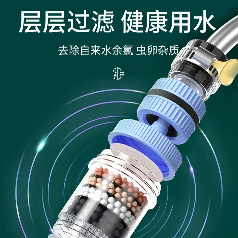 360°可旋转通用万能接口可拆洗水龙头过滤器家用自来水防溅花洒
