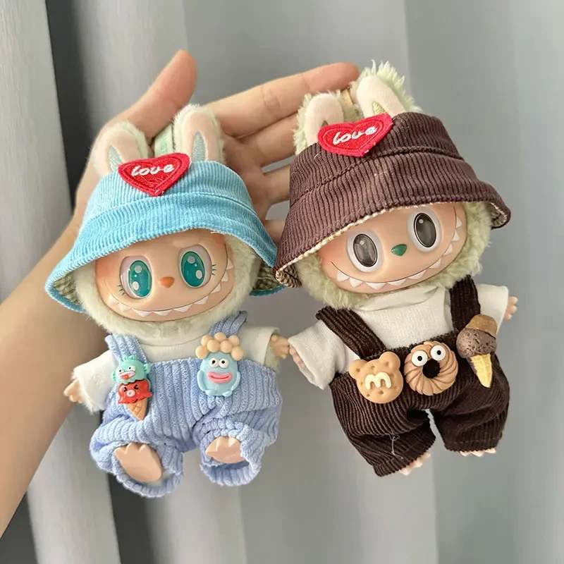 夏日款拉布布衣服挂件拉布布坐坐一二代派对娃衣甜筒背带裤套装bf