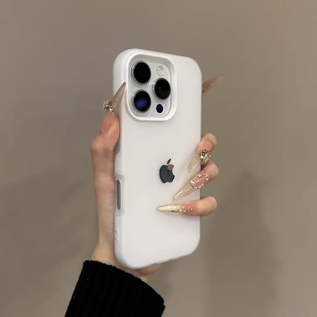 简约磨砂果冻适用16promax手机壳时尚iphone15二合一14个性13