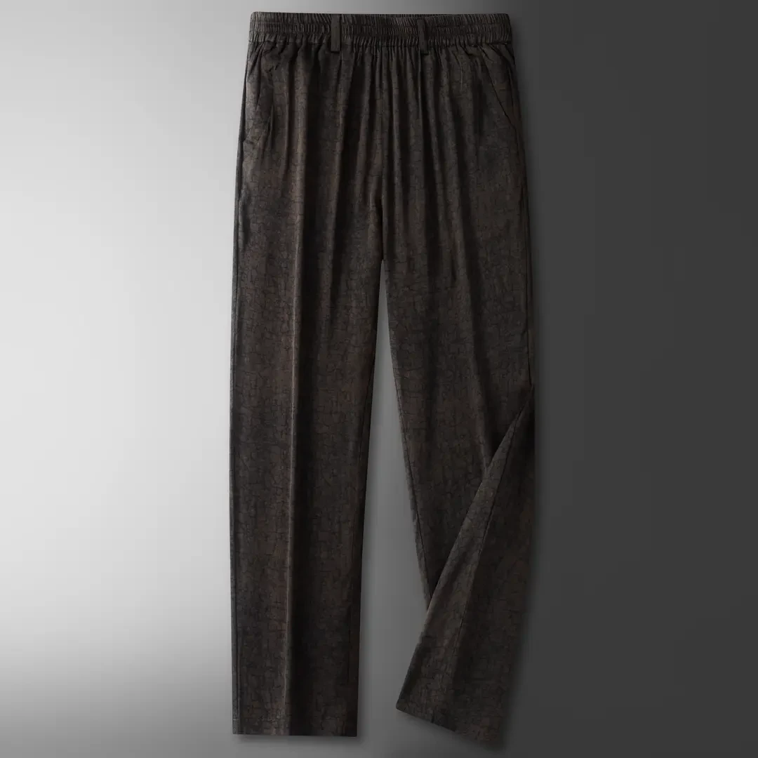 丝绸香云纱桑蚕丝裤子8803商务休闲男士款休闲裤春夏透气宽松