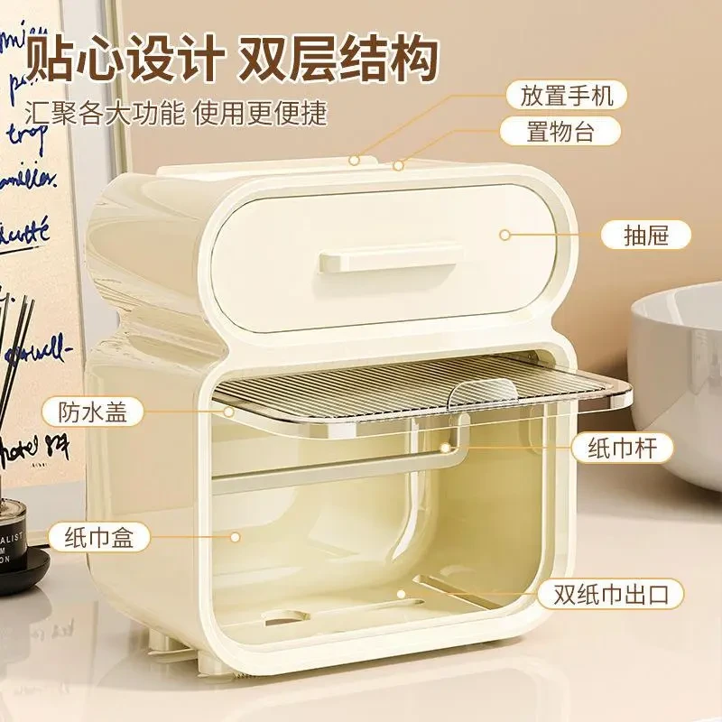卫生间厕纸盒壁挂式厕所纸巾盒抽纸盒免打孔卫生纸置物架卷纸防水