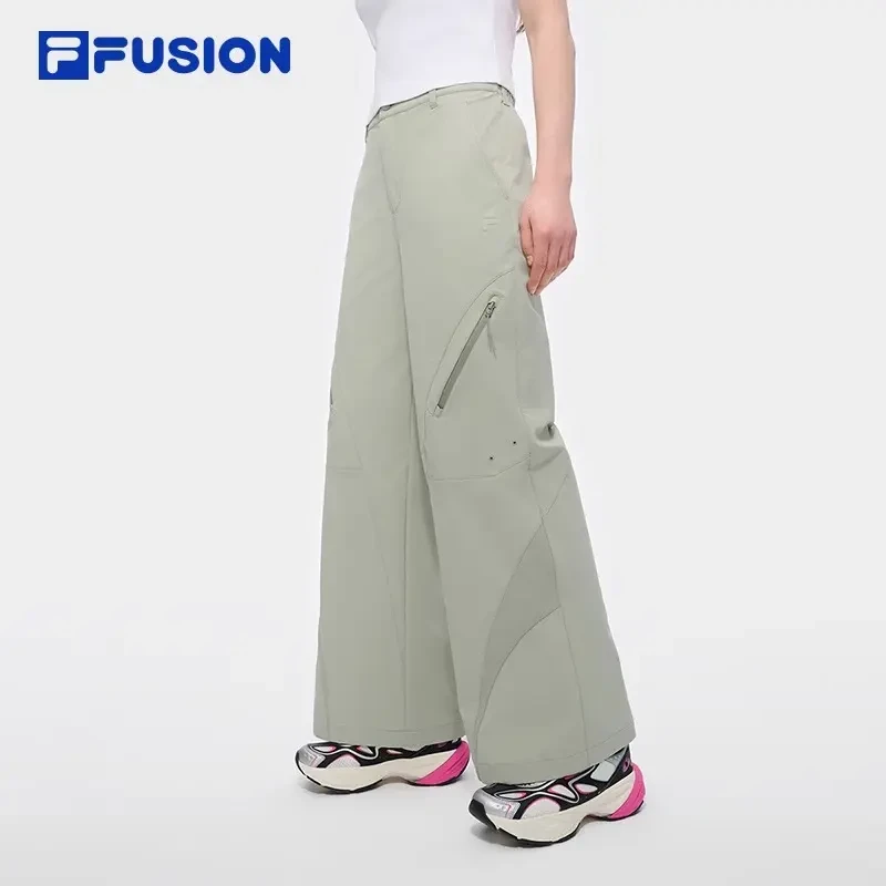 FUSION斐乐女2025夏季新款时尚宽松休闲工装裤梭织长裤T11W521803