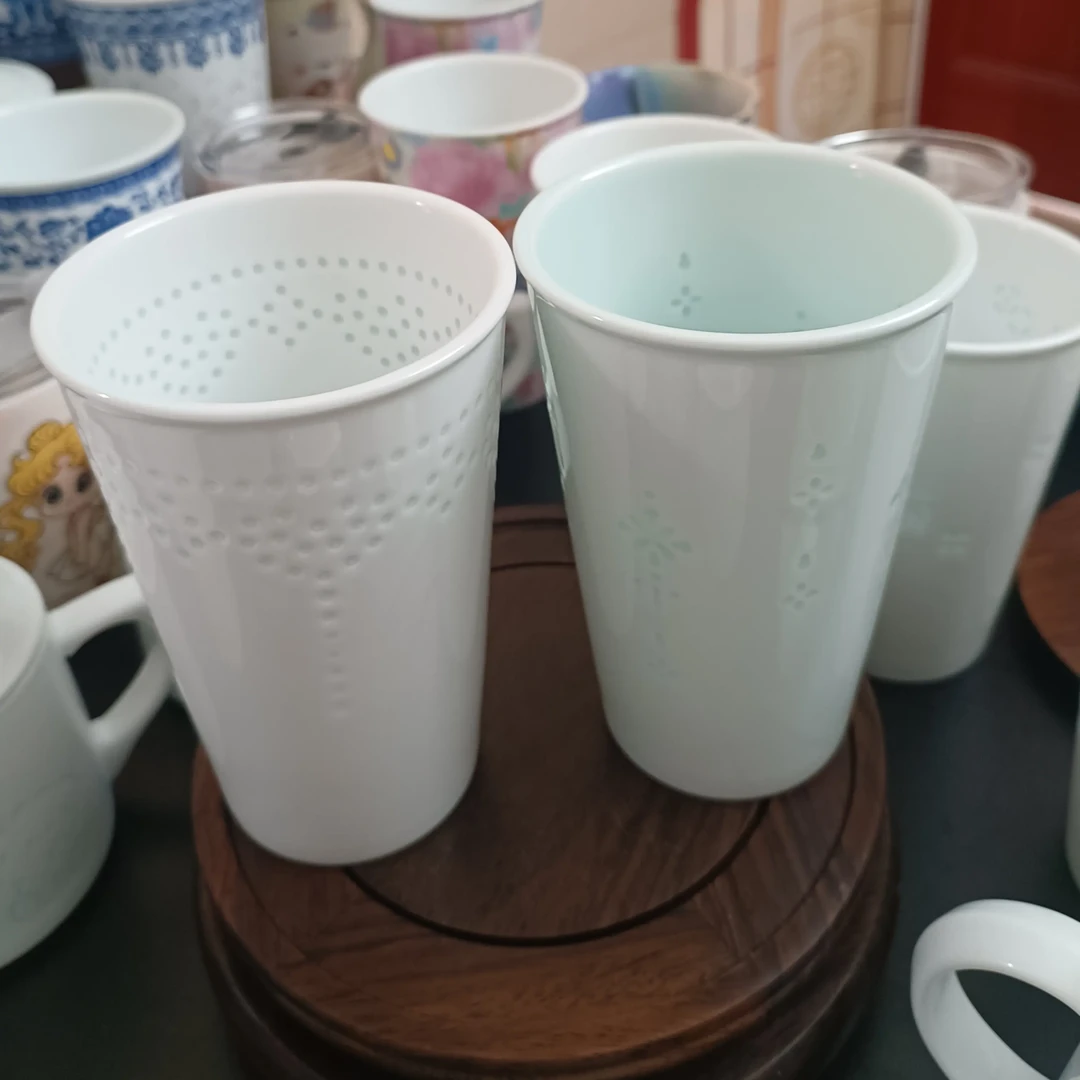 景德镇高温陶瓷玲珑可乐牛奶咖啡杯（两个杯）