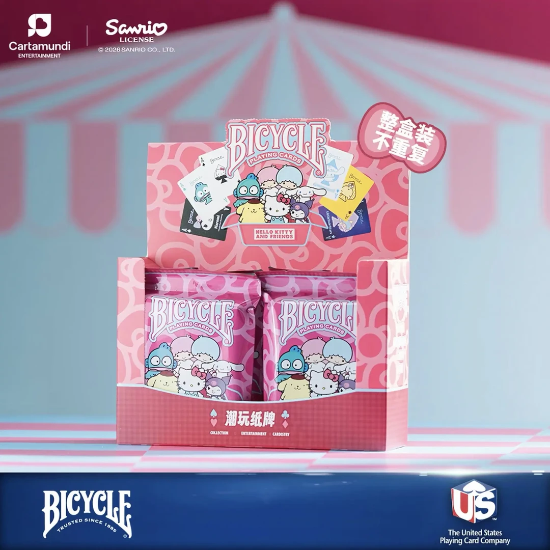 【三丽鸥联名 】Bicycle扑克牌三丽鸥联名HelloKitty酷洛米盲盒