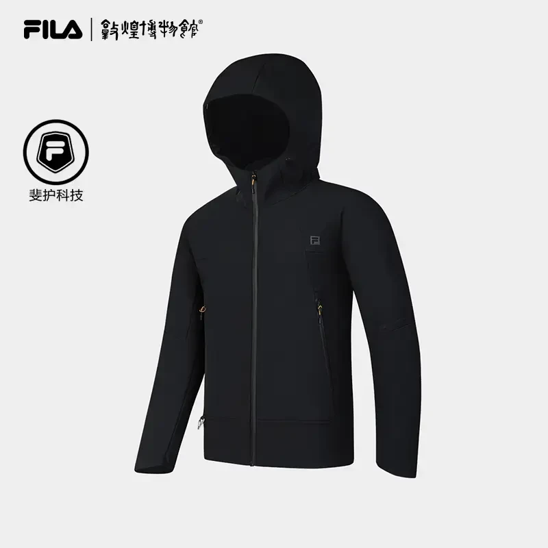 Fila/斐乐男装新款【敦煌博物馆联名】梭织加绒软壳外套A11M517701F