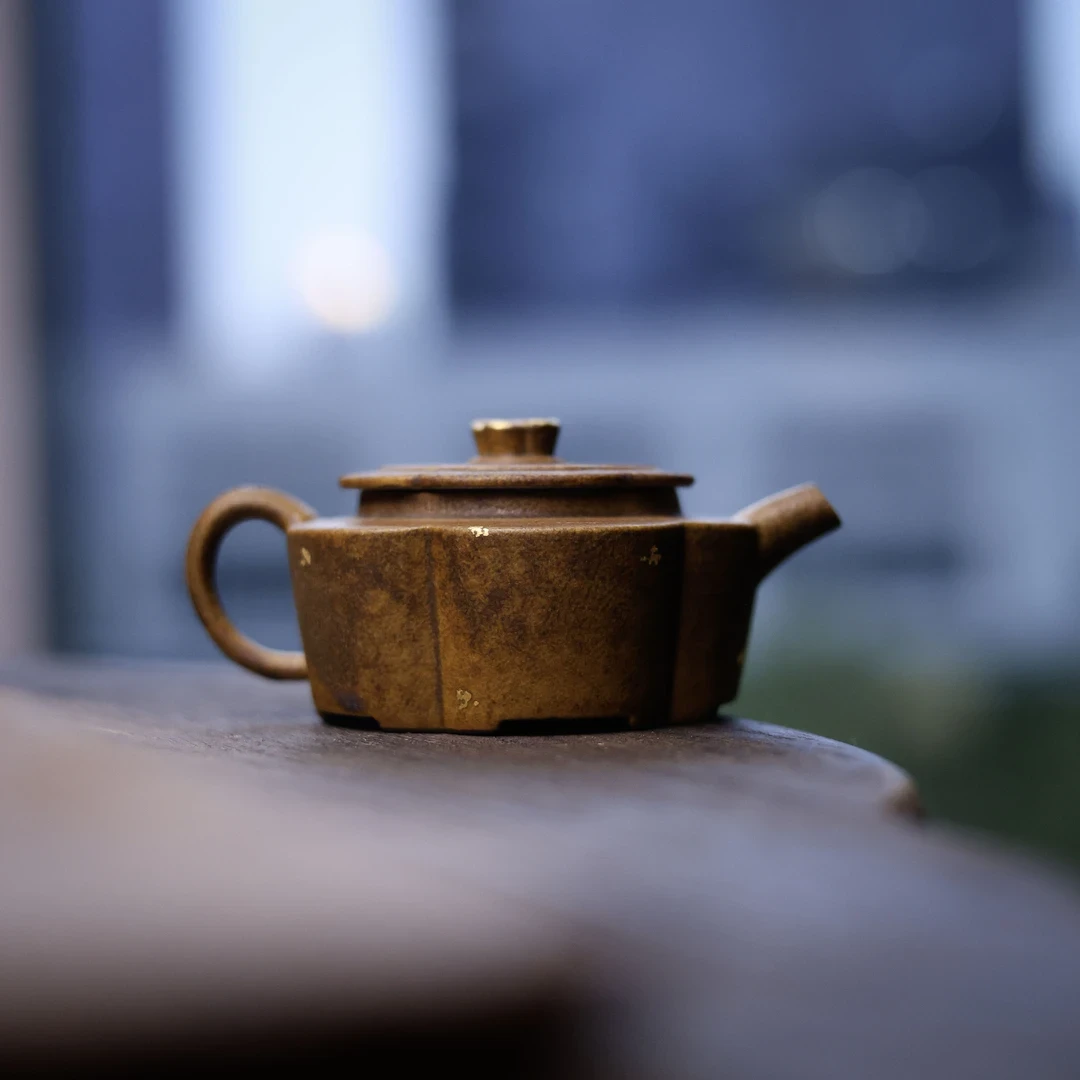 【慕白茶集】酱釉-海棠壶（灰念0516）