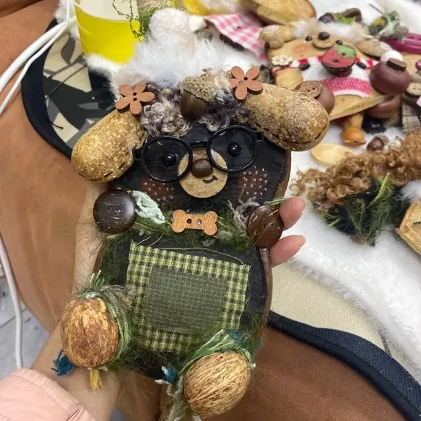 榼藤豆荚龙头小熊定制成品（龙头弯弯的），默认微瑕，不退