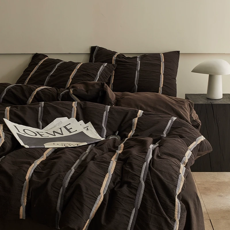 复古高级感丨床上四件套全棉100纯棉2024新款床单被套简约风床品