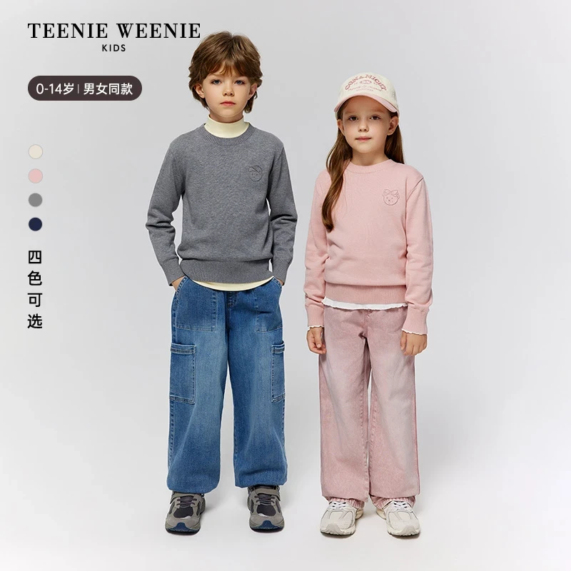 TeenieWeenie Kids小熊童装25年秋宝宝长绒棉套头毛衣TKKW258C71I