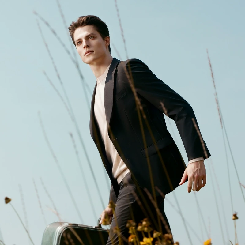 【绵羊毛】SCOFIELD男装秋季新款时尚商务正装修身西装外套