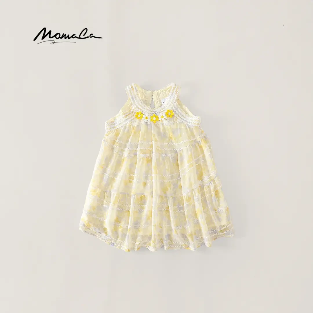 MOMOCO夏季新款女宝宝清凉舒适时尚碎花连衣裙77630470127
