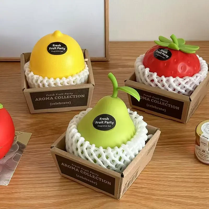 创意水果味车载香薰香膏固体车用摆件厕所香薰持久去味空间香氛