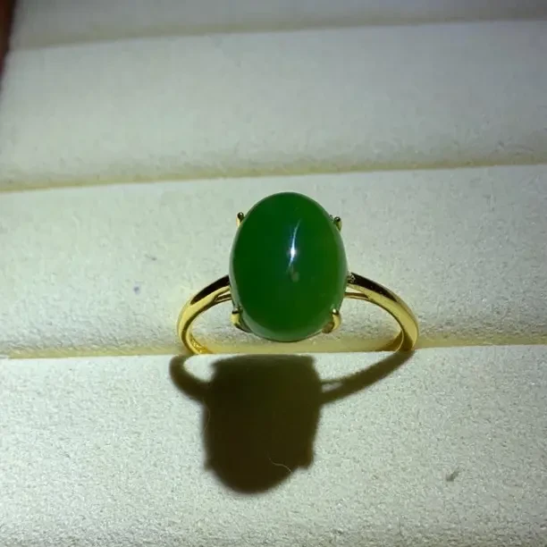 【六六和田玉】天然和田玉碧玉戒指编号：A15