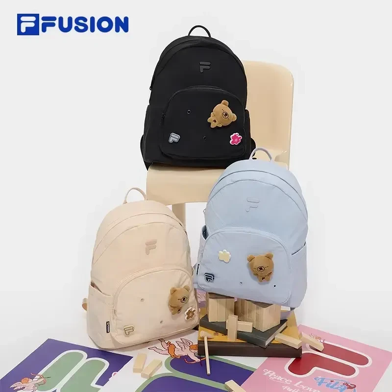 FUSION斐乐女2025夏奶糖双肩包背包大容量书包电脑包T13W523101