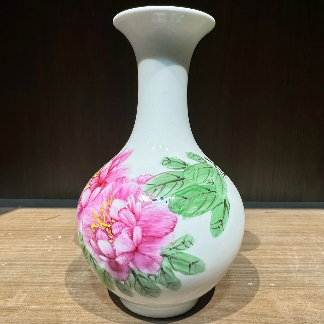 手工陶瓷花瓶中式风格家居办公室装饰品-3