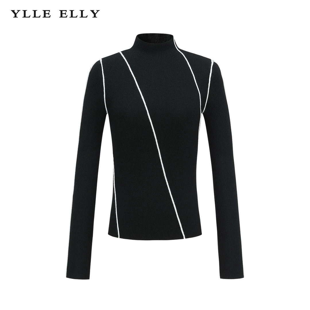 【商场同款】全羊毛针织衫新款高领修身套头衫Y733306719-1