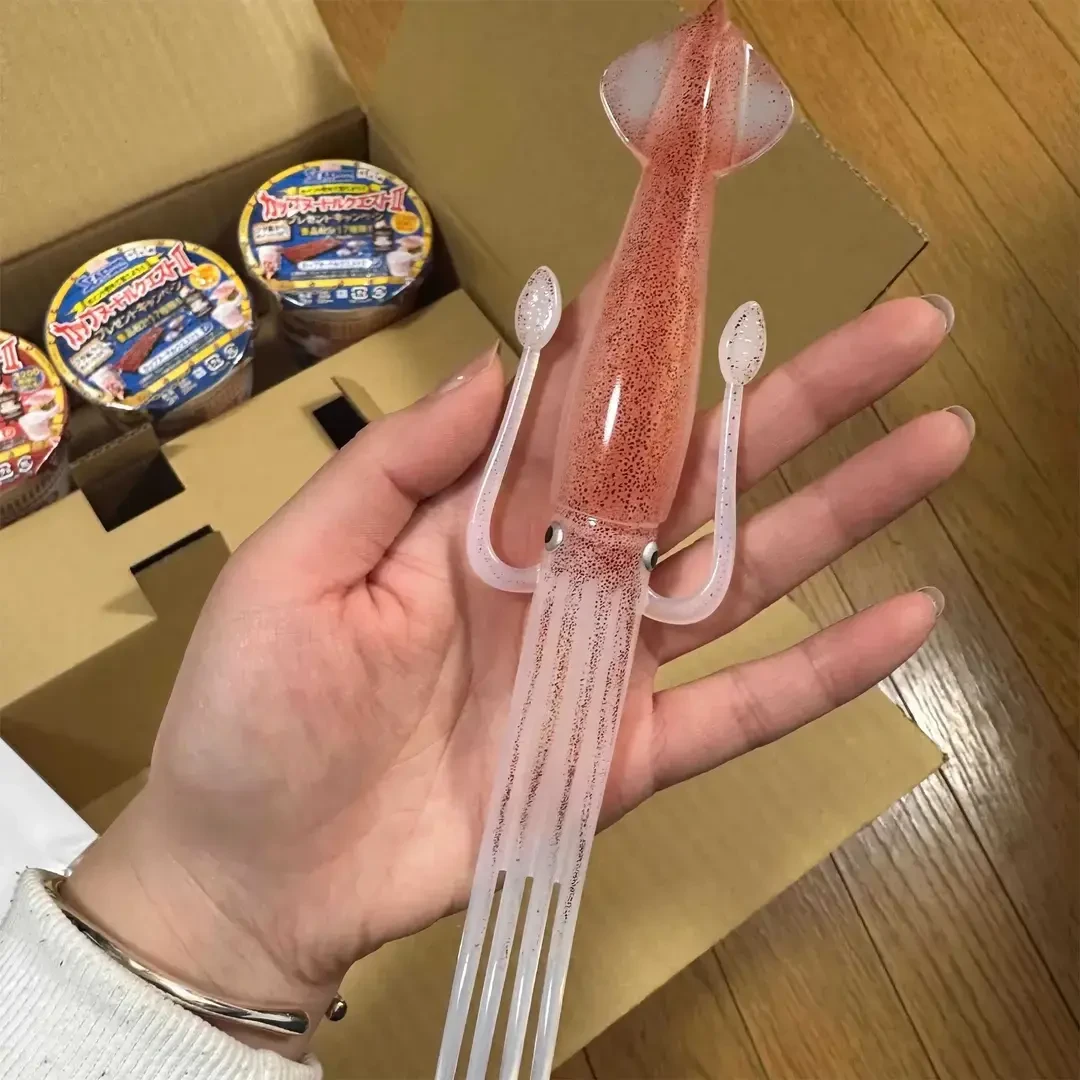 【YY】日清乌贼章鱼趣味创意叉子日料搞怪餐具泡面叉子家用学生