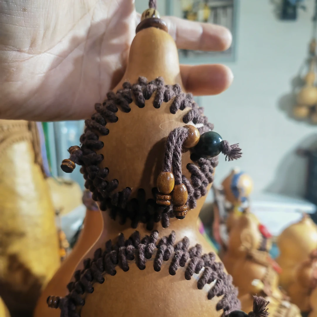 天然葫芦，手工工艺文玩葫芦收纳包尺寸高20公分