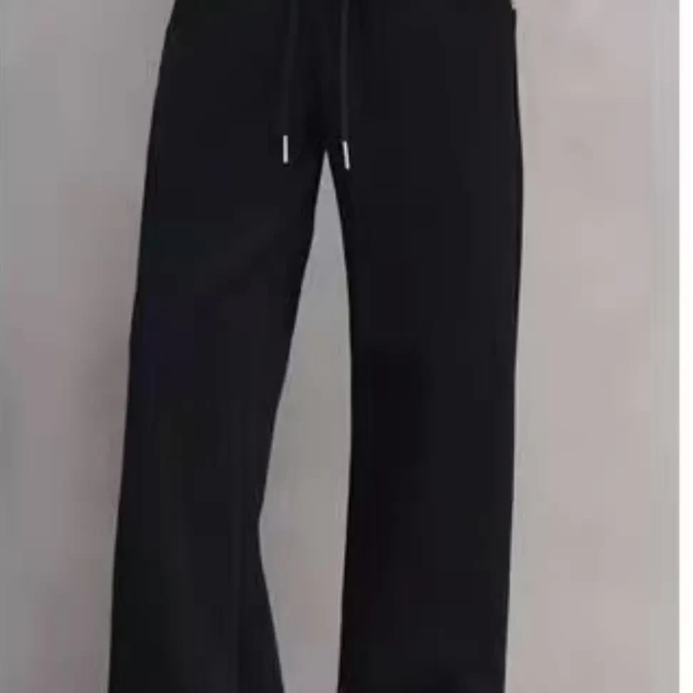 秋冬加绒高腰显瘦直筒阔腿运动休闲裤舒适外穿长裤